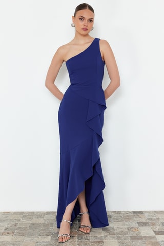 Vestido assimétrico - Azul