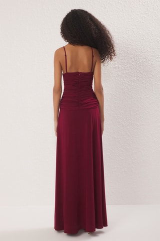 Vestido comprido - Bordô