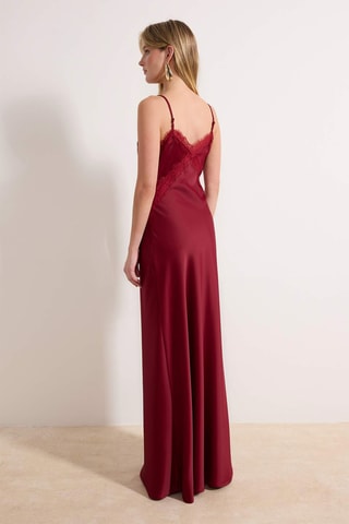 Vestido comprido - Bordô