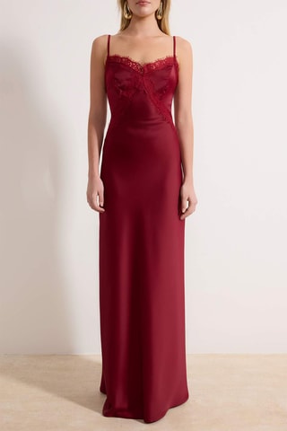 Vestido comprido - Bordô