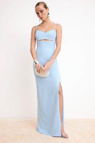 Vestido comprido - Azul-claro