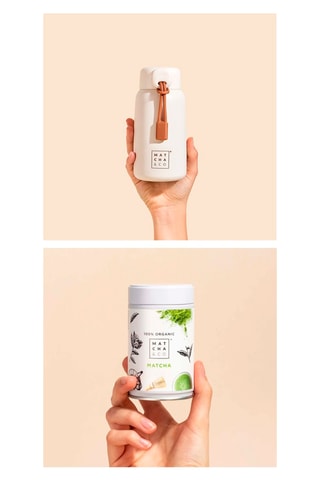 Thé Matcha Original et Bouteille isotherme en acier inoxydable - 80 g et 40 cl