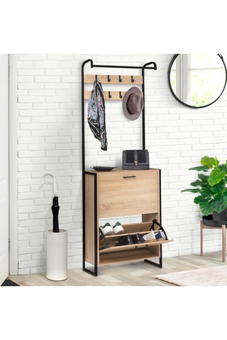 Vestiaire d'entrée Alan - 63 x 108 x 23,5 cm