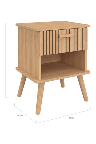 2 tables de chevet 1 tiroir Albane - 34 x 50 x 40 cm