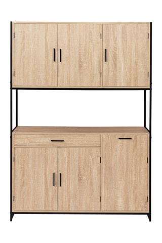 Vaisselier industriel 6 portes Memphis - 120 x 176,5 x 40 cm