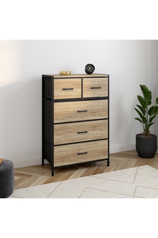 Commode 5 tiroirs Iris - 60 x 30 x 90 cm