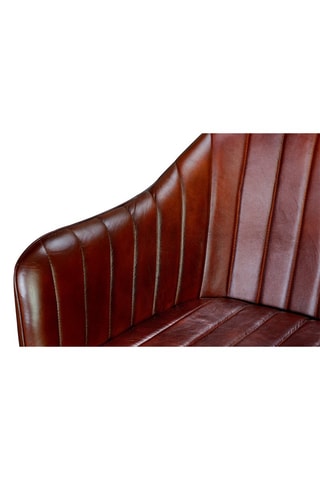 Fauteuil - Marron et noir - En cuir