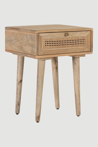 Table de chevet 1 tiroir en manguier - 61 x 45 x 40 cm