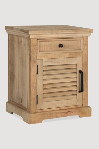 Table de chevet - Naturel - En bois de manguier - 55 x 65 x 40 cm