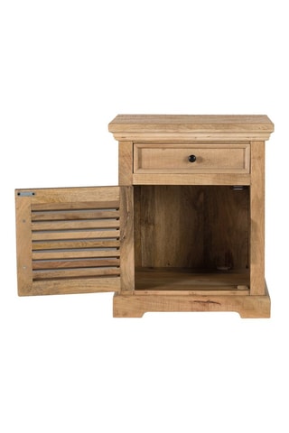 Table de chevet - Naturel - En bois de manguier - 55 x 65 x 40 cm