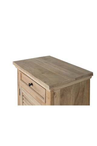 Table de chevet - Naturel - En bois de manguier - 55 x 65 x 40 cm