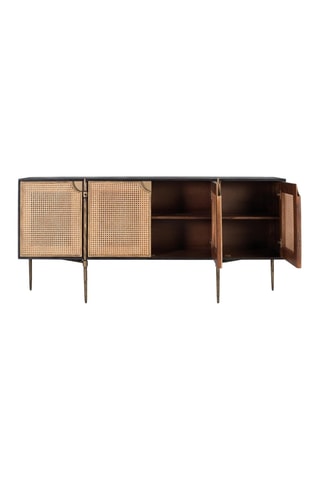 Buffet 4 portes en manguier - 185 x 40 x 87 cm