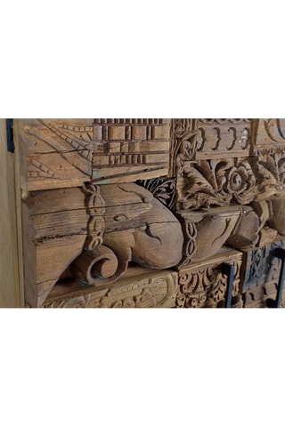 Buffet 2 portes en bois - Naturel - 90 x 90 x 50 cm