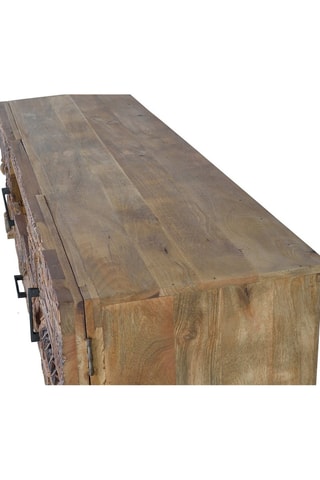 Buffet 2 portes en bois - Naturel - 180 x 60 x 50 cm