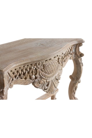 Console en bois de manguier - Blanc - 120 x 76 x 42 cm