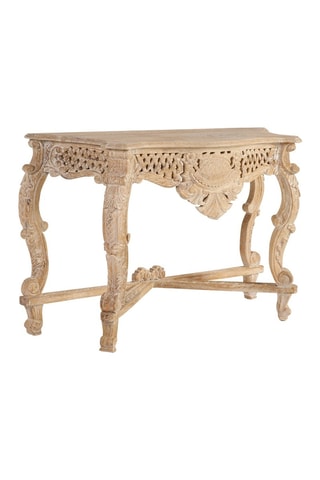 Console en bois de manguier - Blanc - 120 x 76 x 42 cm