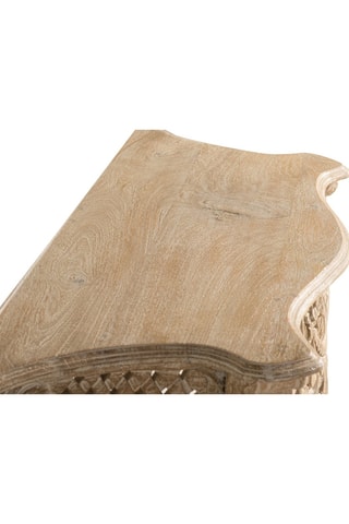 Console en bois de manguier - Blanc - 120 x 76 x 42 cm