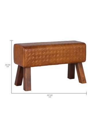 Banc - Marron et naturel - 78 x 48 x 28 cm