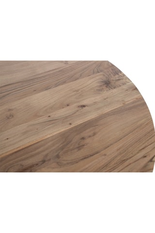 Table à manger en bois - Marron et noir - 76 x 116 x 116 cm