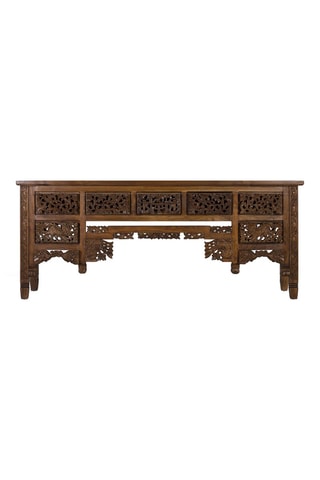 Console 5 tirois en teck - 220 x 91 x 40 cm