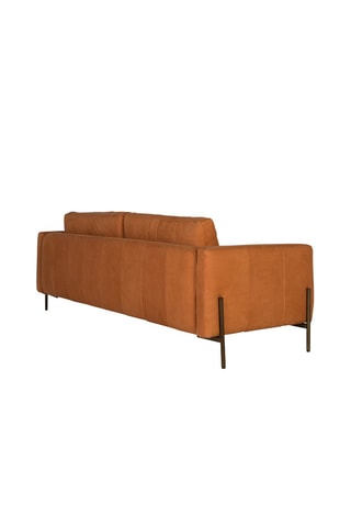 Canapé - Marron - 3 places - En cuir