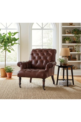 Fauteuil - Marron - En cuir