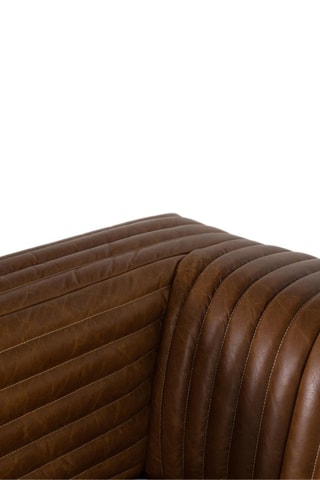 Canapé - Marron - 3 places - En cuir