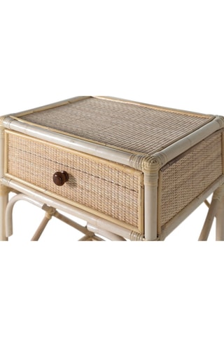Table de chevet en rotin - Naturel - 50 x 60 x 40 cm