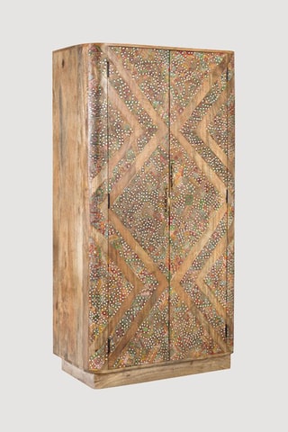 Armoire 2 portes en manguier massif - 90 x 170 x 48 cm