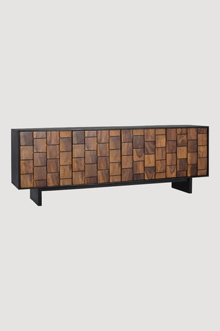 Buffet 4 portes en manguier et bois de sheesham - 212 x 75 x 40 cm