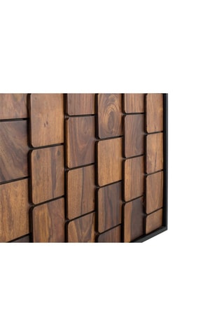 Buffet 4 portes en manguier et bois de sheesham - 212 x 75 x 40 cm