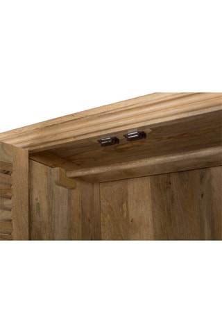 Armoire 4 portes - Naturel - Structure en bois de manguier - 150 x 190 x 50 cm