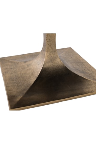 Table basse - Gris et bronze - Plateau en marbre - 70 x 41 x 70 cm