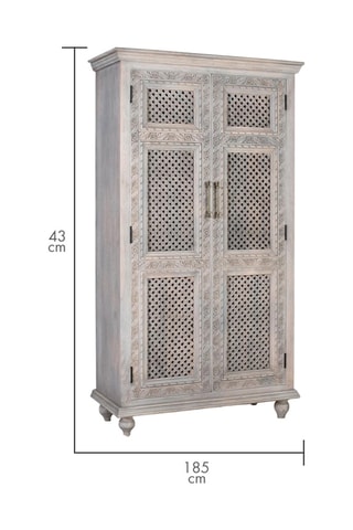 Armoire 2 portes en manguier - 185 x 104 x 43 cm