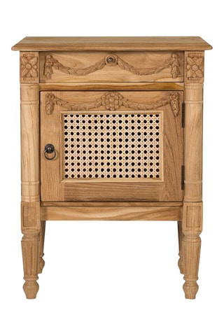 Table de chevet 1 tiroir en teck - 50 x 65 x 35 cm