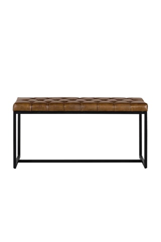 Banc - Marron - En cuir