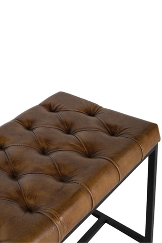 Banc - Marron - En cuir