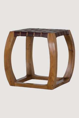 Tabouret en bois de mindi - 45 x 46 x 45 cm