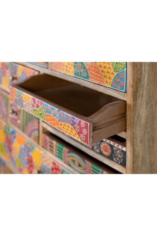 Commode 10 tiroirs en manguier - 70 x 90 x 30 cm