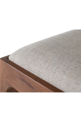 2 chaises - Naturel et beige - Structure en acacia