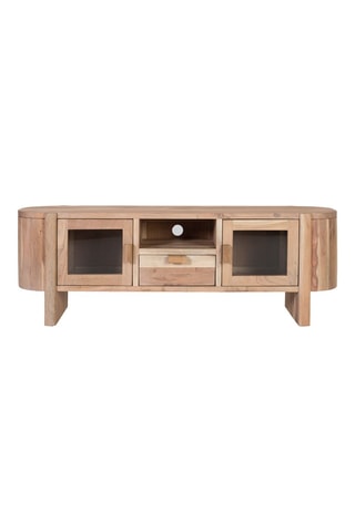 Meuble TV 2 portes en acacia et manguier - 149 x 51 x 40 cm