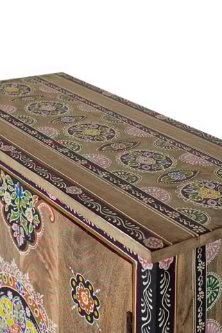 Meuble de rangement 2 portes en manguier - 77 x 66 x 34 cm