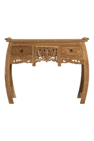 Console 2 tiroirs en teck - 100 x 78 x 37 cm