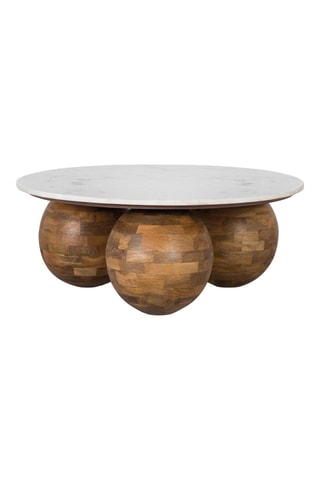 Table basse en marbre - 90 x 46 x 90 cm