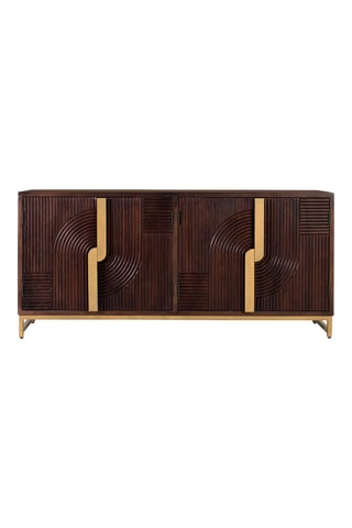 Buffet 4 portes en manguier massif - 175 x 80 x 42 cm