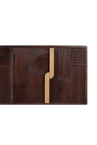 Buffet 4 portes en manguier massif - 175 x 80 x 42 cm