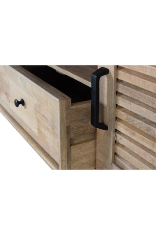 Armoire 2 portes en bois de manguier -  Naturel - 185 x 105 x 46 cm