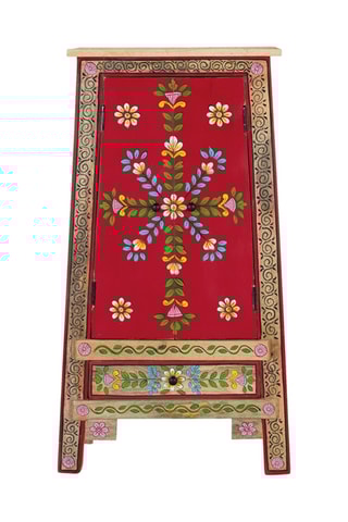 Buffet 2 portes - Marron - En bois de manguier - 92 x 50 x 35 cm