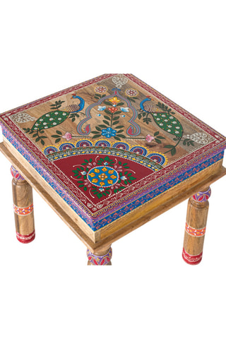 Table basse - Marron - En bois de manguier - 47 x 46 x 46 cm