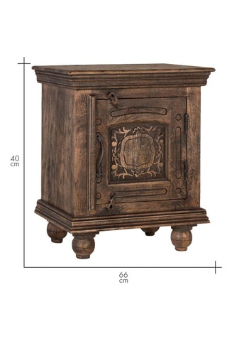 Table de chevet en manguier massif - 55 x 66 x 40 cm
